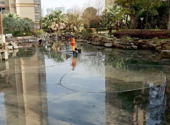 溆浦景观池淤泥清理